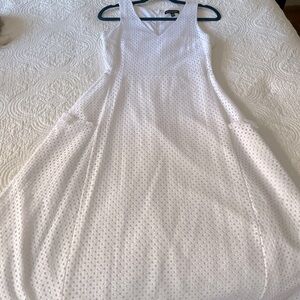 Banana Republic White Eyelet Midi Dress